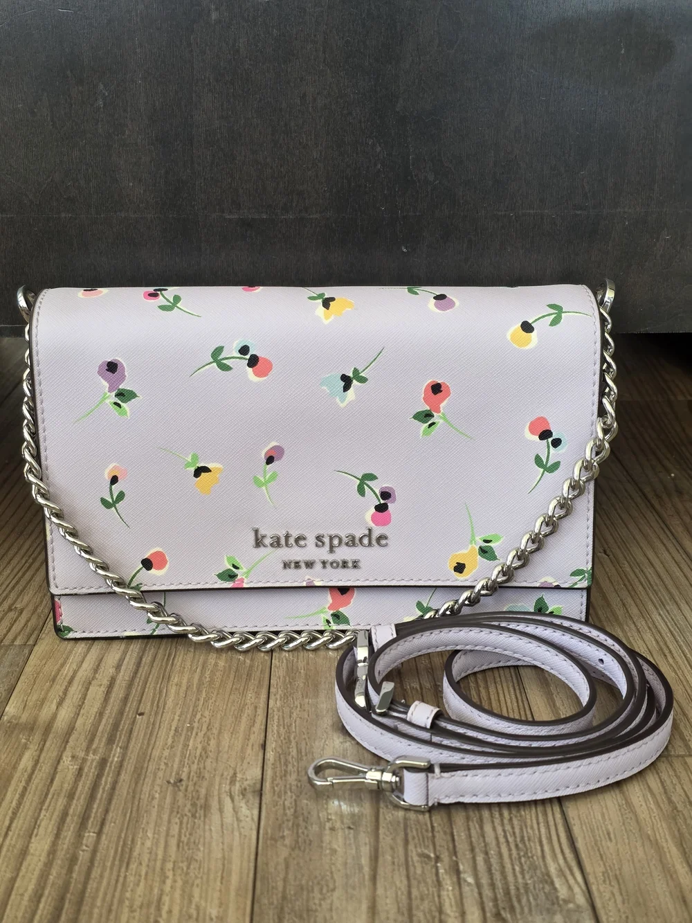 kate spade Lilac Floral Crossbody Bag